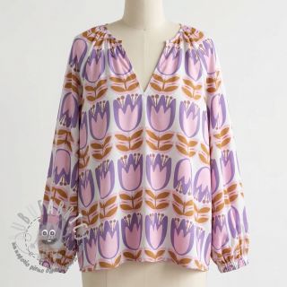 Viscosa ECOVERO Flowers Celia white