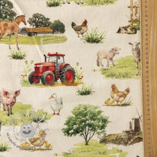 Tessuto decorativo Cosy Farm Animals digital print