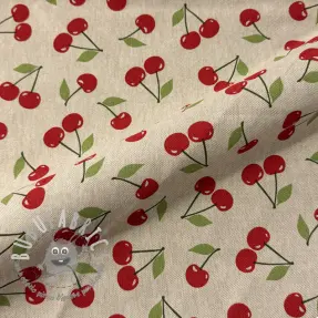Dekoračná látka Linenlook premium Cherry Happy Joy
