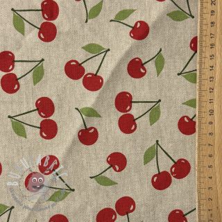 Tessuto decorativo Linenlook premium Cherry Happy Joy
