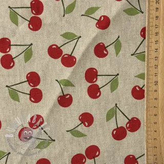 Tessuto decorativo Linenlook premium Cherry Happy Joy