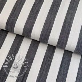 Viscosa YARN DYED Stripes BIG navy