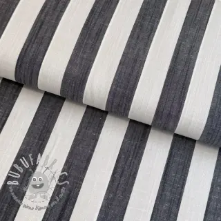 Viscosa YARN DYED Stripes BIG navy