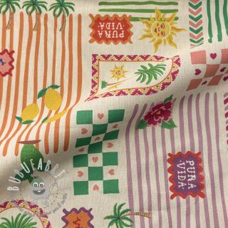 Tessuto decorativo Linenlook Pura Vida Patch digital print