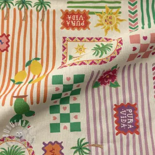 Tessuto decorativo Linenlook Pura Vida Patch digital print