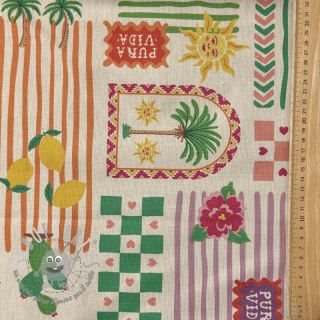 Tessuto decorativo Linenlook Pura Vida Patch digital print