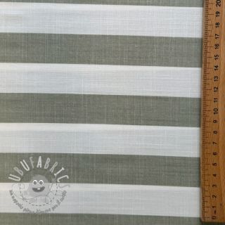 Viscosa YARN DYED Stripes BIG green