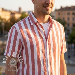 Viscosa YARN DYED Stripes BIG orange