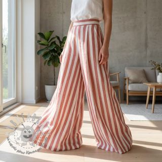 Viscosa YARN DYED Stripes BIG orange