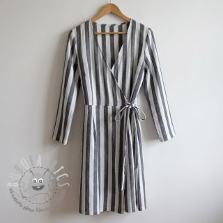 Viscosa YARN DYED Stripes BIG navy