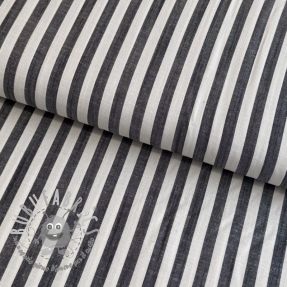 Viscosa YARN DYED Stripes SMALL navy