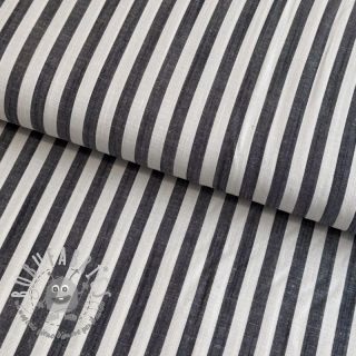 Viscosa YARN DYED Stripes SMALL navy