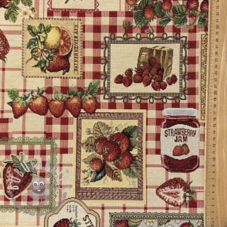 Tessuto decorativo GOBELIN premium Strawberry Jam Check