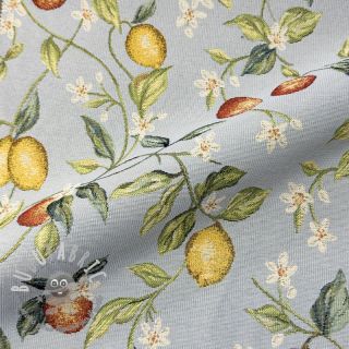 Tessuto decorativo GOBELIN premium Citrus Orange Lemon