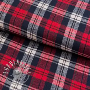 Scottish Check YARN DYED BRUSHED Atlas red