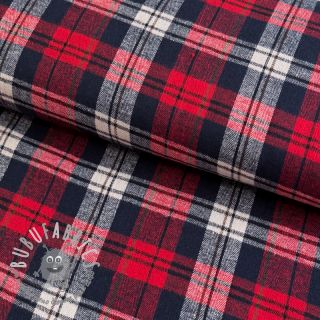 Scottish Check YARN DYED BRUSHED Atlas red