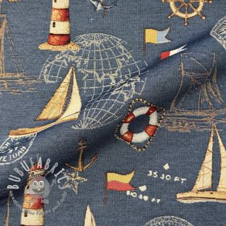 Tessuto decorativo GOBELIN premium Coast Lighthouse Sea