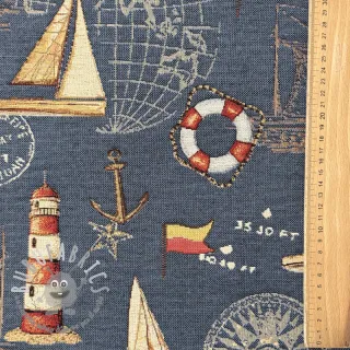 Tessuto decorativo GOBELIN premium Coast Lighthouse Sea