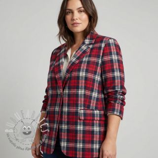 Scottish Check YARN DYED BRUSHED Atlas red