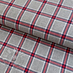 Tessuto di cotone YARN DYED BRUSHED Check Dara grey