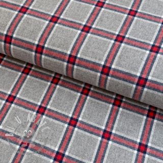 Tessuto di cotone YARN DYED BRUSHED Check Dara grey