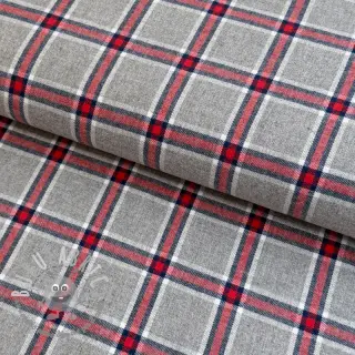 Tessuto di cotone YARN DYED BRUSHED Check Dara grey