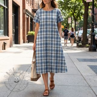 Scottish Check YARN DYED BRUSHED Ria