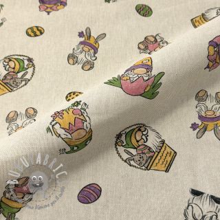 Tessuto decorativo Linenlook Tomte Easter Egg digital print