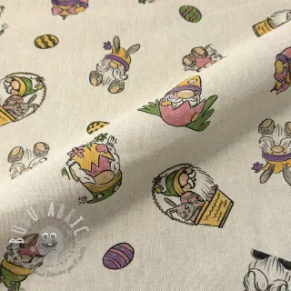 Tessuto decorativo Linenlook Tomte Easter Egg digital print
