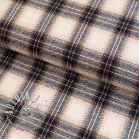 Tessuto di cotone YARN DYED BRUSHED Check Tim beige