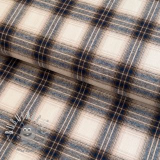 Tessuto di cotone YARN DYED BRUSHED Check Tim beige