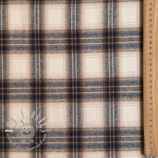 Tessuto di cotone YARN DYED BRUSHED Check Tim beige