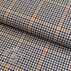 Tessuto di cotone YARN DYED BRUSHED Check Mike ecru