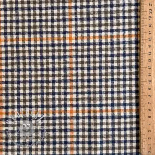 Tessuto di cotone YARN DYED BRUSHED Check Mike ecru