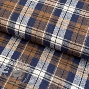Scottish Check YARN DYED BRUSHED Atlas brown