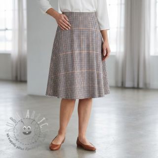 Tessuto di cotone YARN DYED BRUSHED Check Mike ecru