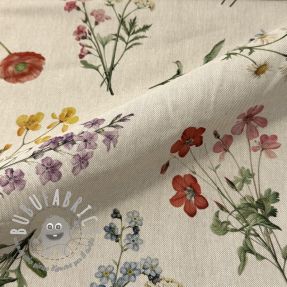 Tessuto decorativo Linenlook Delicate Floral Field digital print
