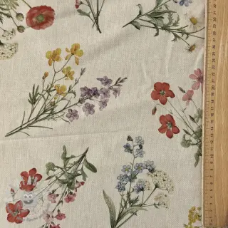 Tessuto decorativo Linenlook Delicate Floral Field digital print