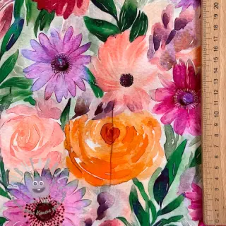 Viscosa RADIANCE Flowers Lirie digital print