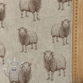 Tessuto decorativo Linenlook Pen Drawing Sheep digital print