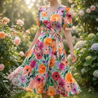 Viscosa RADIANCE Flowers Lirie digital print