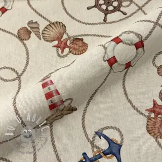 Tessuto decorativo Linenlook Maritime Rope Mix digital print