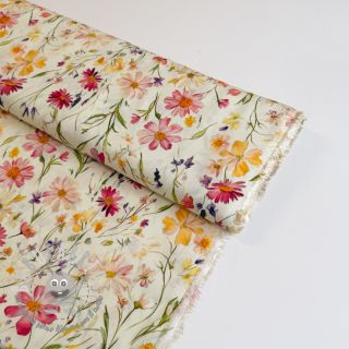 Viscosa RADIANCE Flowers Rubie digital print