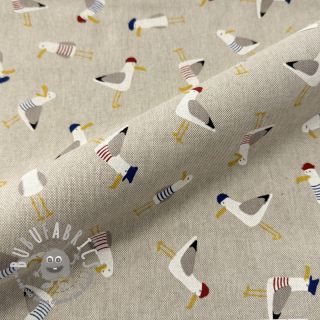 Tessuto decorativo Linenlook premium Seagull dress up