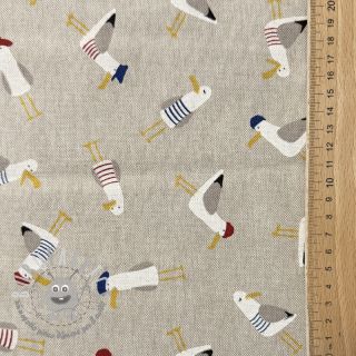 Tessuto decorativo Linenlook premium Seagull dress up