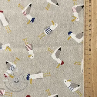 Tessuto decorativo Linenlook premium Seagull dress up