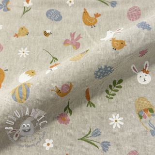 Tessuto decorativo Linenlook premium Easter Doodle Icon