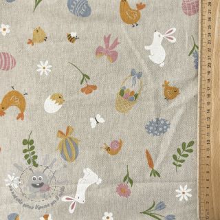 Tessuto decorativo Linenlook premium Easter Doodle Icon