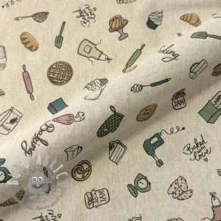 Tessuto decorativo Linenlook premium Bake Off Doodle