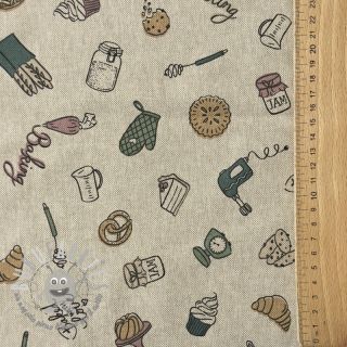 Tessuto decorativo Linenlook premium Bake Off Doodle